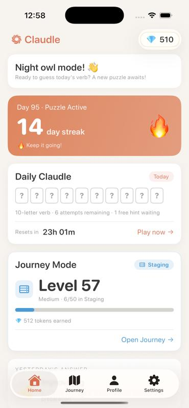Claudle App Screenshot