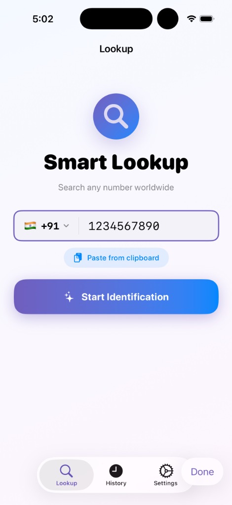 TeleLookup App Screenshot